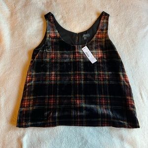 J Crew velvet Christmas tank